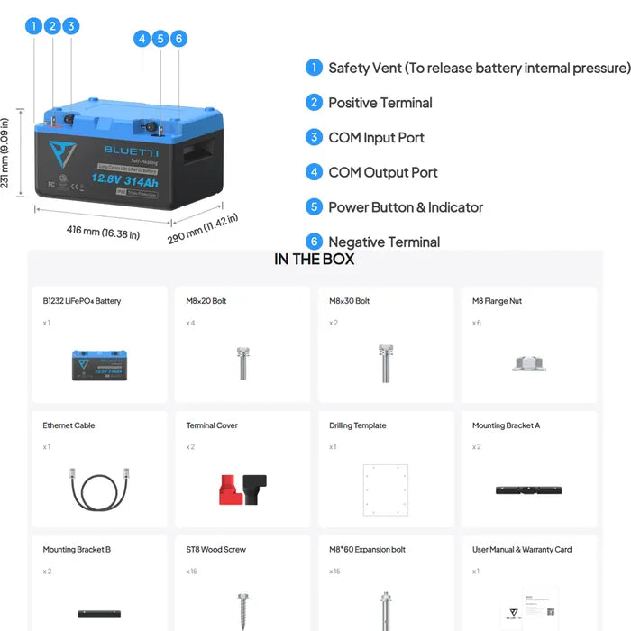 Bluetti Lithium Battery (12V/320A)