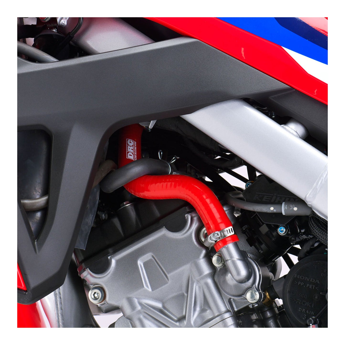 DRC Silicone Radiator Hose Kit - Honda CRF250R (2018โ2021) - Red