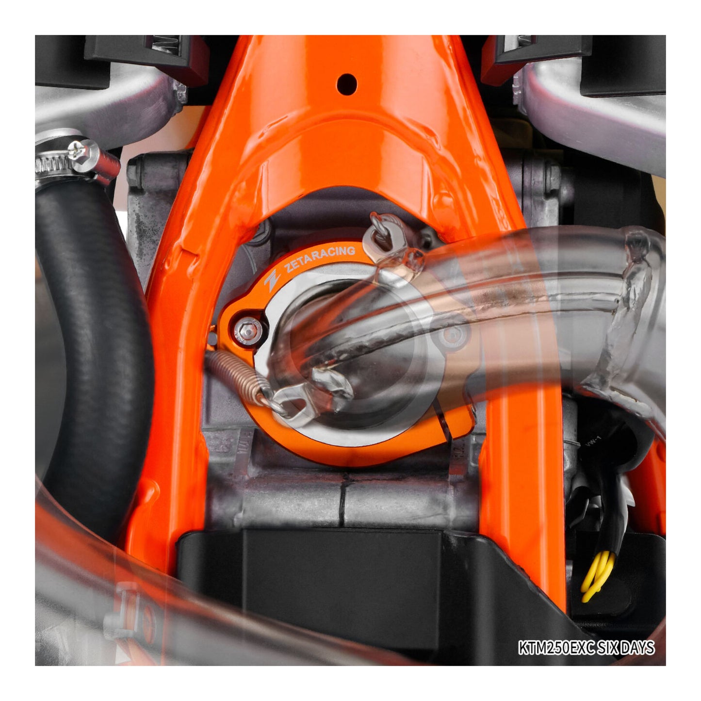 Zeta Exhaust Flange Guard KTM Husqvarna GasGas 2-Stroke - Blue