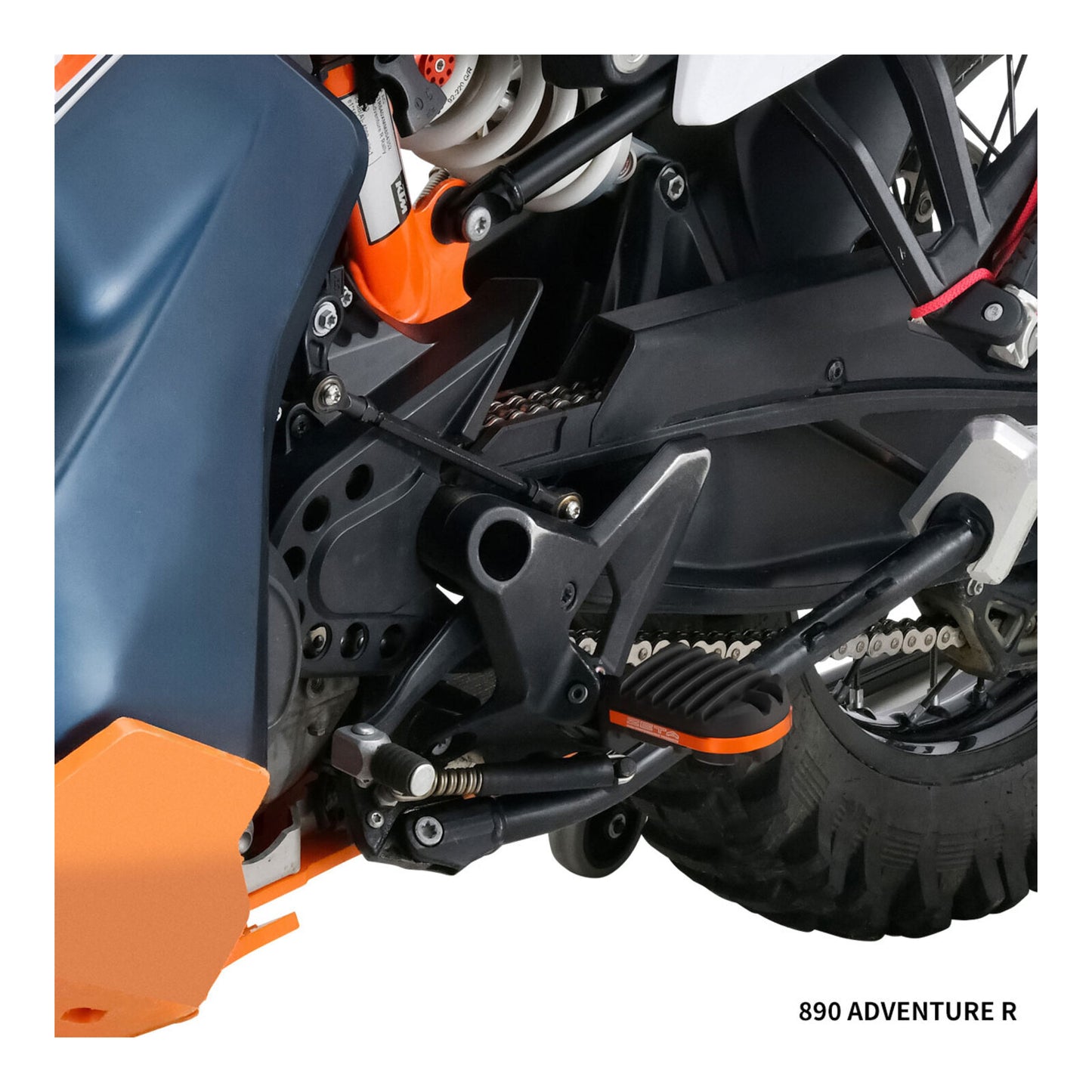 Zeta Adventure Foot Pegs KTM โ Orange
