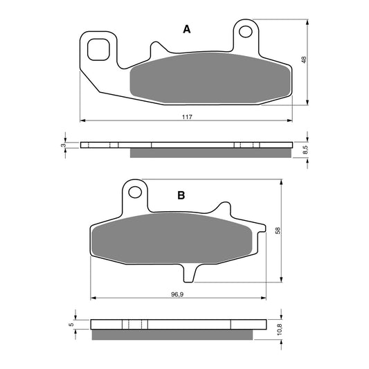 GOLDfren Brake Pads - S3 Sintered Sports