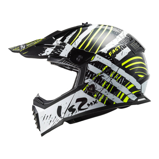 LS2 MX437 Fast Evo Verve Helmet - Black / White