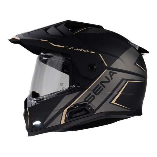 Sena Outlander Smart ADV Dual-Sport Helmet - Matte Black