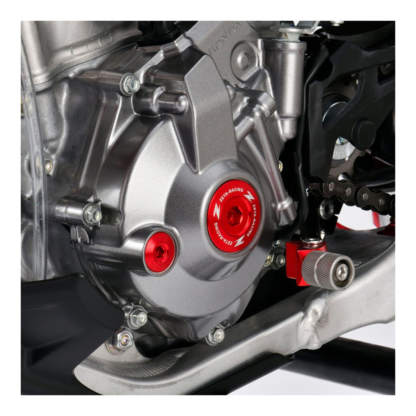Zeta Engine Plugs - Honda CRF250R ('10–'17), CRF450R/X, CRF150R - Red