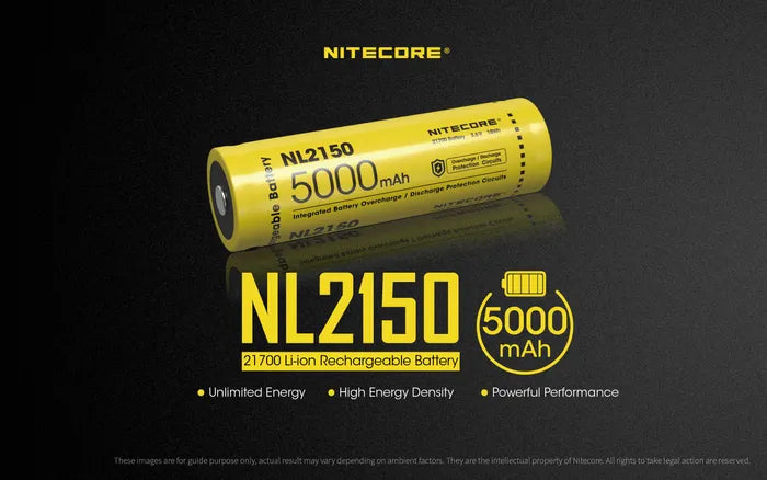 Nitecore 5000MAH Rechargeable 21700 LI-ION Battery