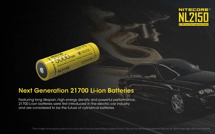 Nitecore 5000MAH Rechargeable 21700 LI-ION Battery