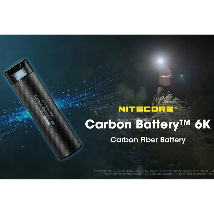 Nitecore LI-ION Rechargeable USB C Battery 6000MAH 3.6V