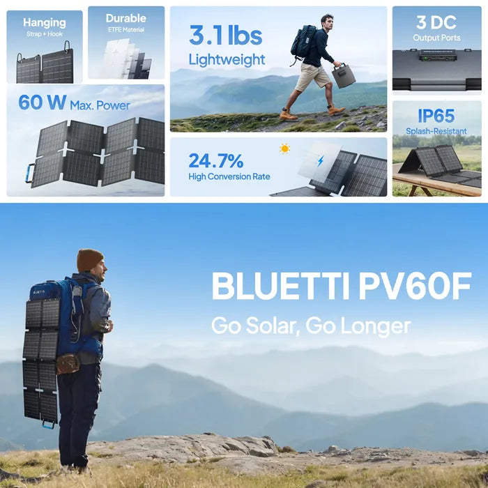 Bluetti Sora 60 Foldable Solar Panels (60W)