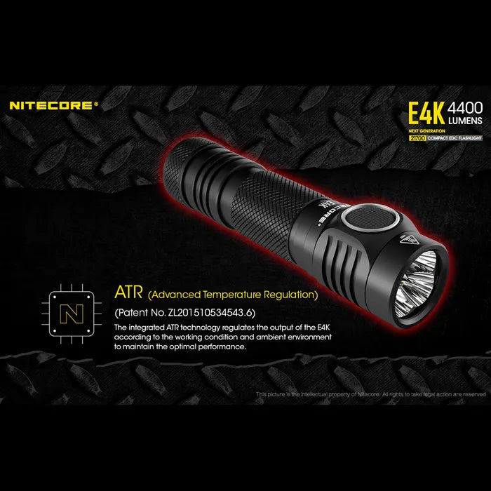 Nitecore E4K (4400 Lumen) EDC Torch