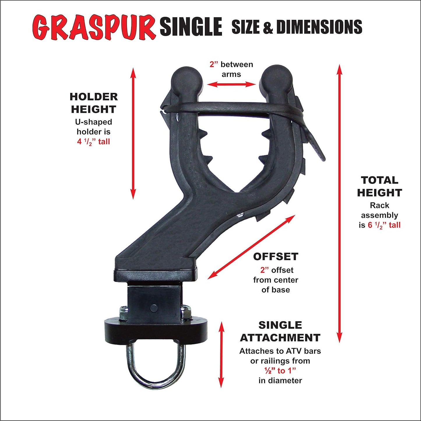 Graspur Single ATV Gun & Bow Rack