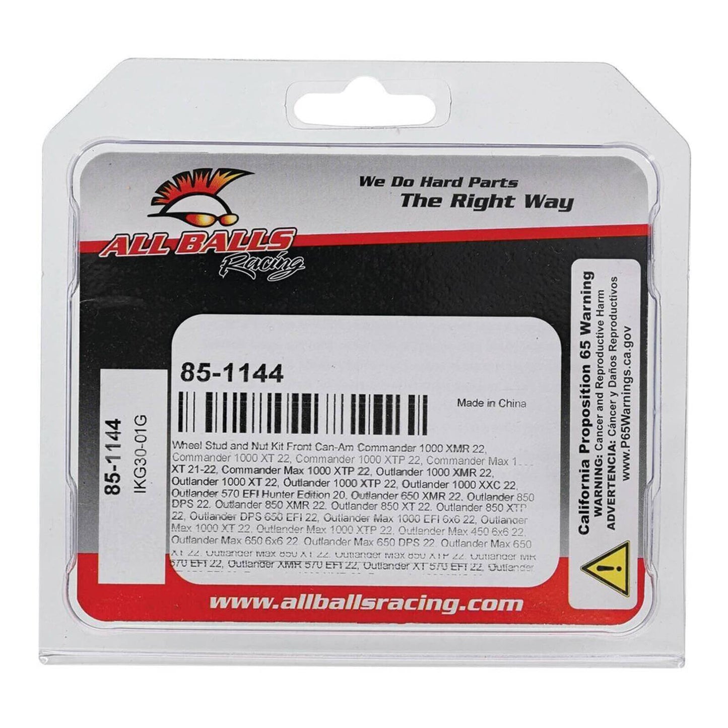 WHEEL STUD AND NUT KIT FRONT 85-1144