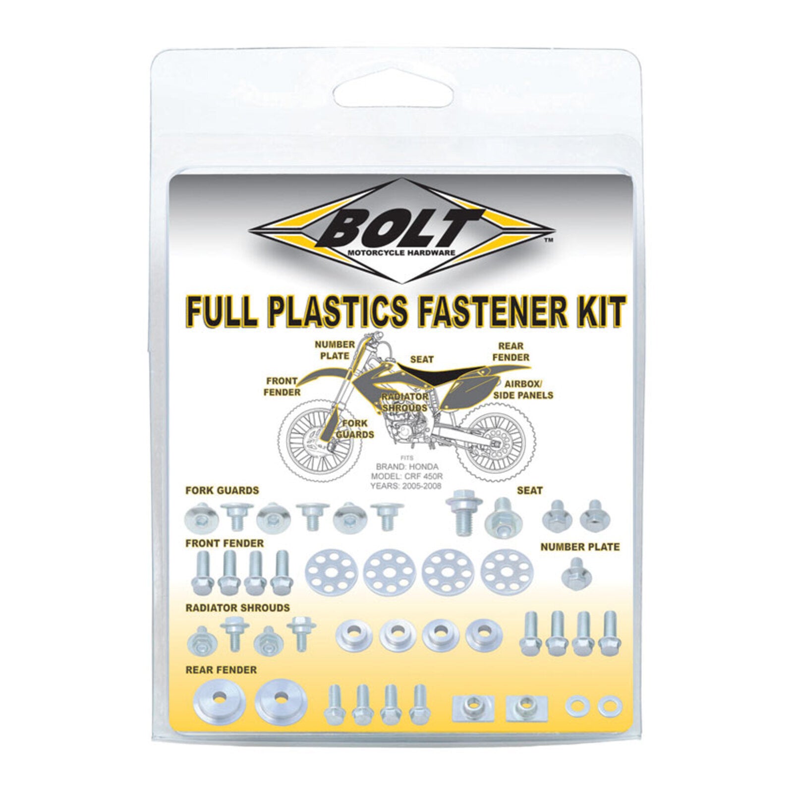 Bolt Plastics Fastener Kit Honda CRF150F/CRF230F '03-'14