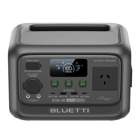 Bluetti Elite 30 V2 Portable Power Station (288W/600WH)
