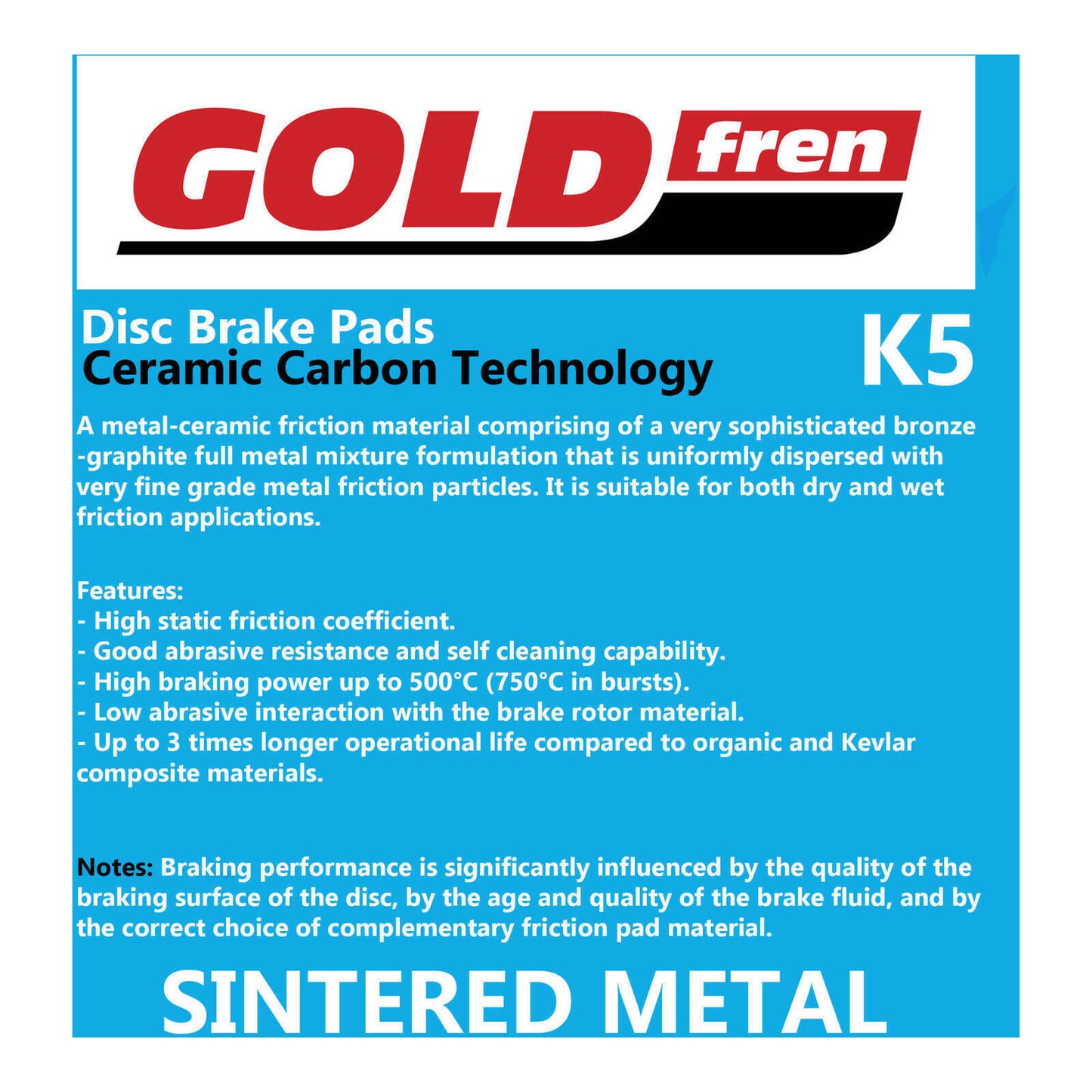 Brake Pads Goldfren GF346 - K5