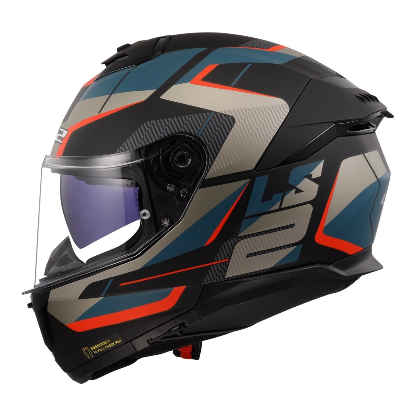 LS2 FF808 Stream II Road - Matte Black / Blue