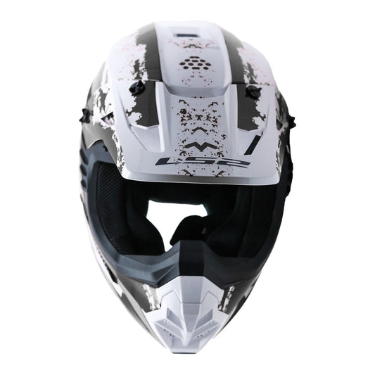 LS2 MX706 COZ Hyde Helmet - Black / White