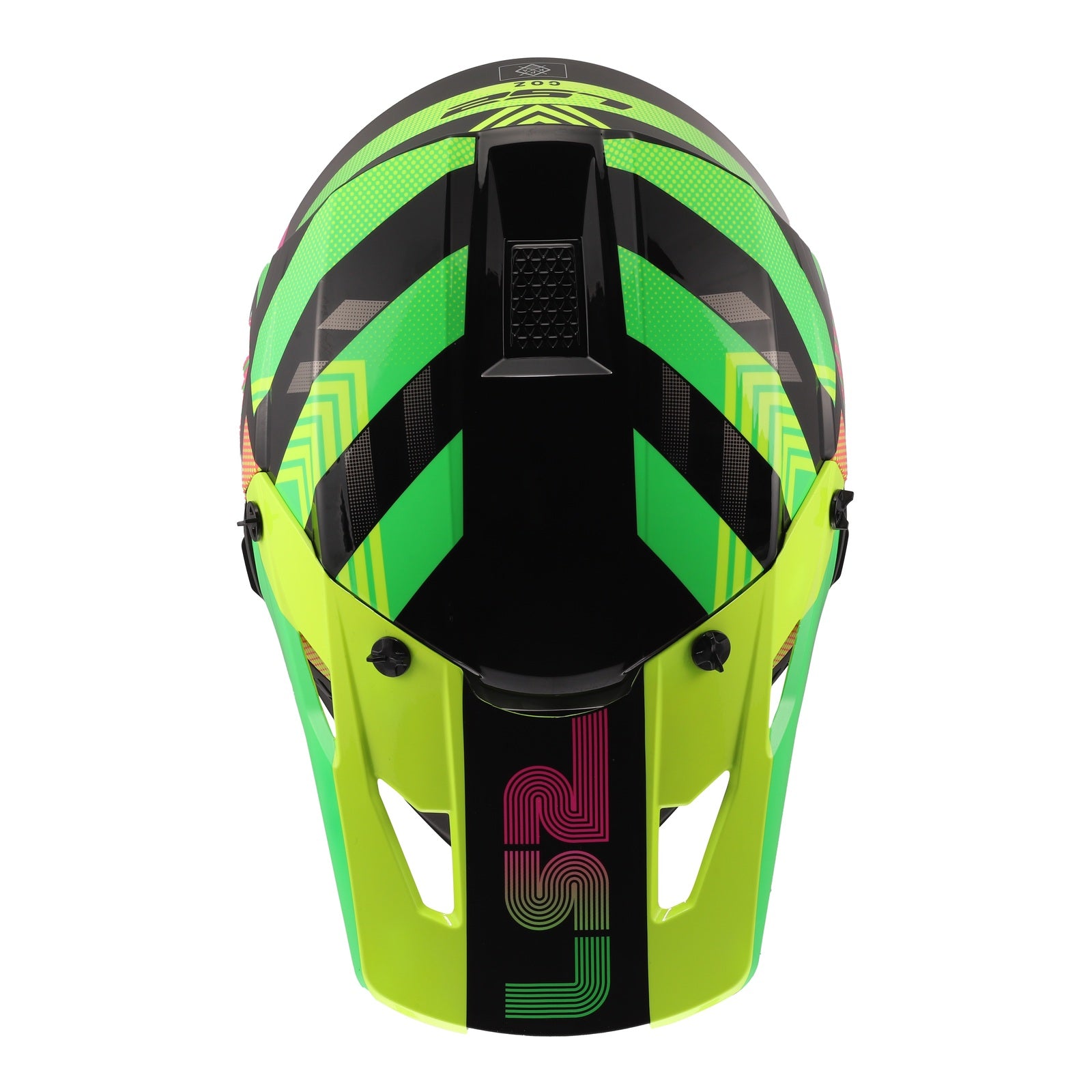 LS2 MX706J COZ Junior Helmet - Chromatic Black / Hi-Vis Pink 06