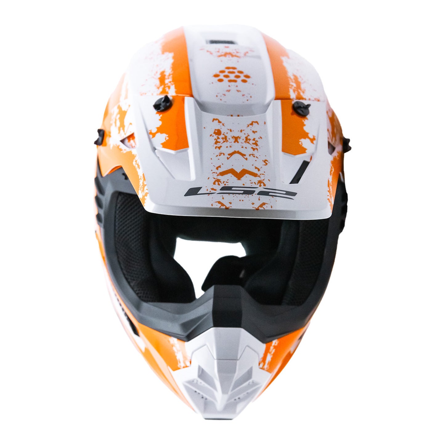 LS2 MX706J COZ Hyde Junior Helmet - Orange / White 06