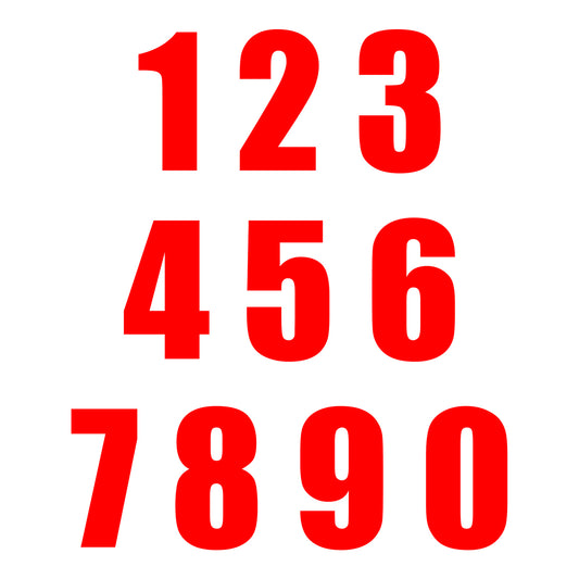 Whites Race Number - Red #9 (10 Pack)