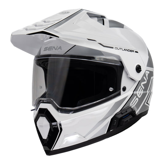 Sena Outlander Smart ADV Dual-Sport Helmet - Gloss White