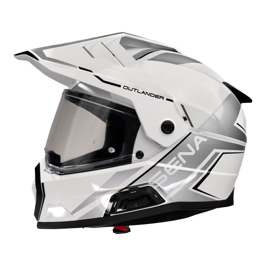 Sena Outlander Smart ADV Dual-Sport Helmet - Gloss White