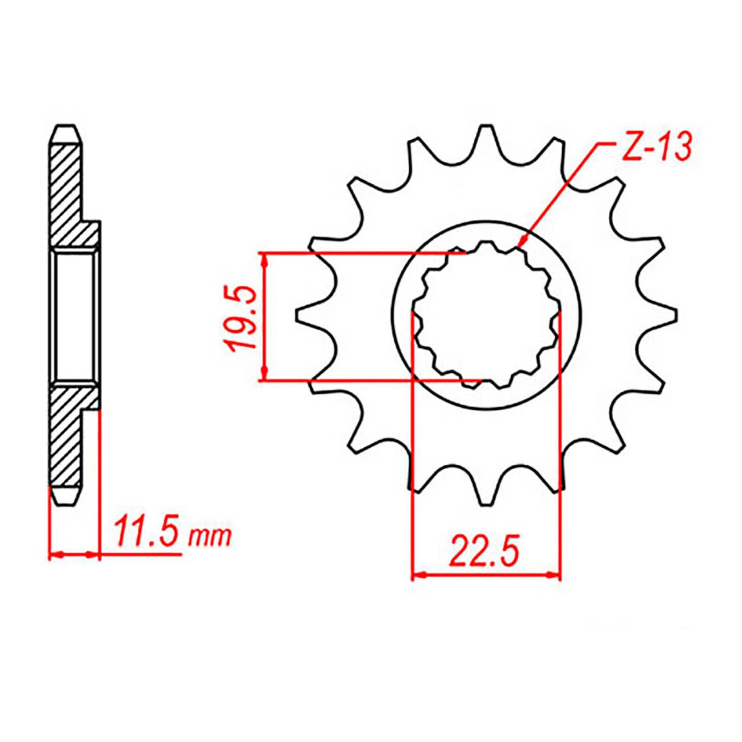 Sprocket Kit Suzuki DRZ125 / Kawasaki KLX125 Big Wheel - 428H 14/57