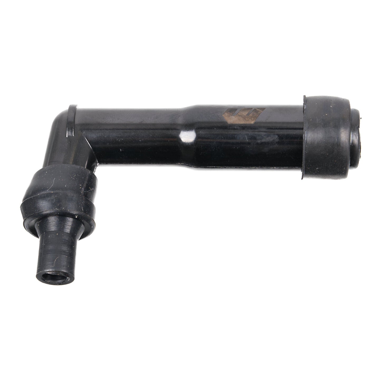 Whites Spark Plug Cap – Replaces XB05F – Long Right Angle – Black