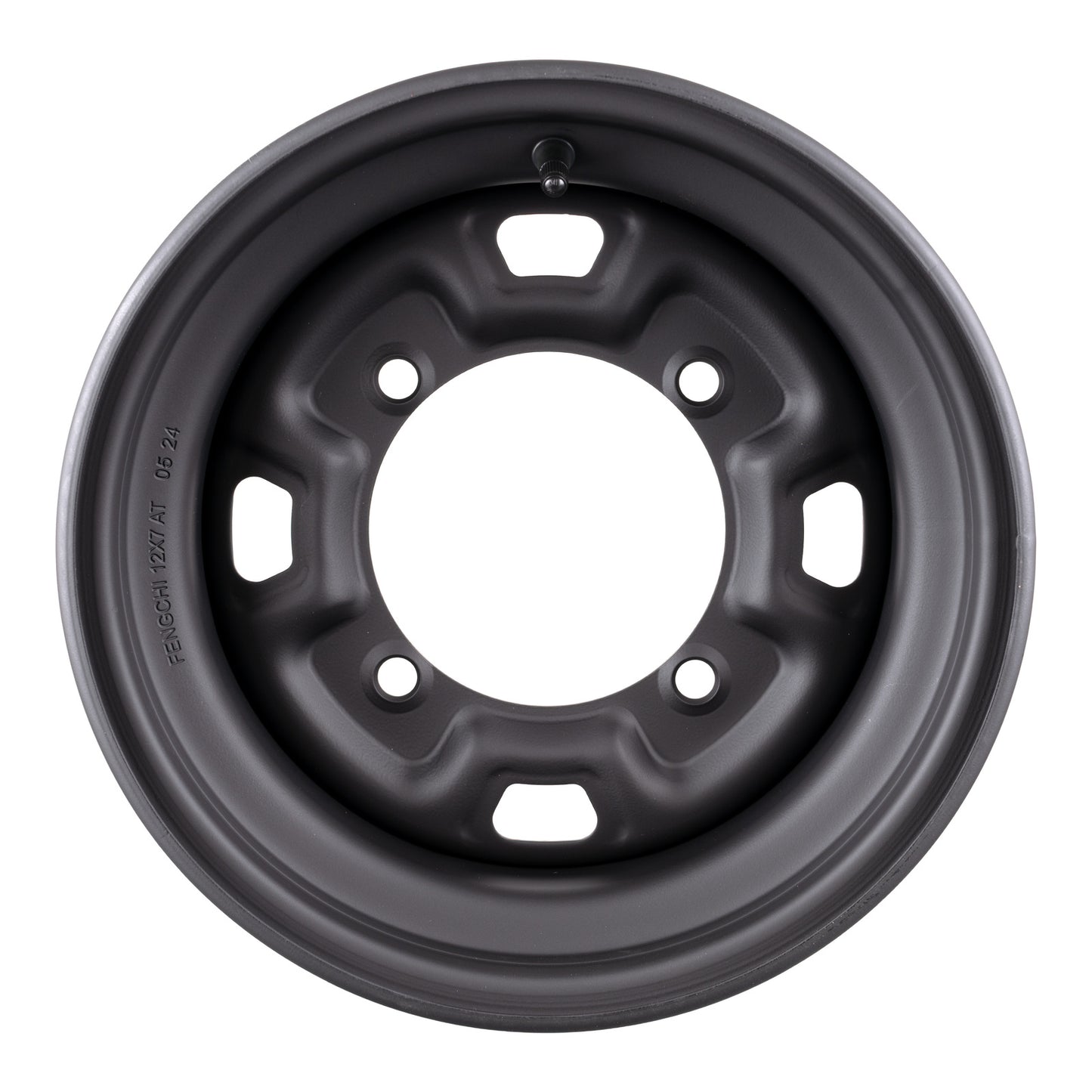Whites ATV/UTV Steel Rim 12x7 Polaris Front & Rear 4/156 +12.7 - Black