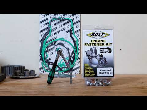 Bolt Engine Fastener Kit Kawasaki KX65 '00-'20 KX80/85 '88-'20 KX100 '95-'20